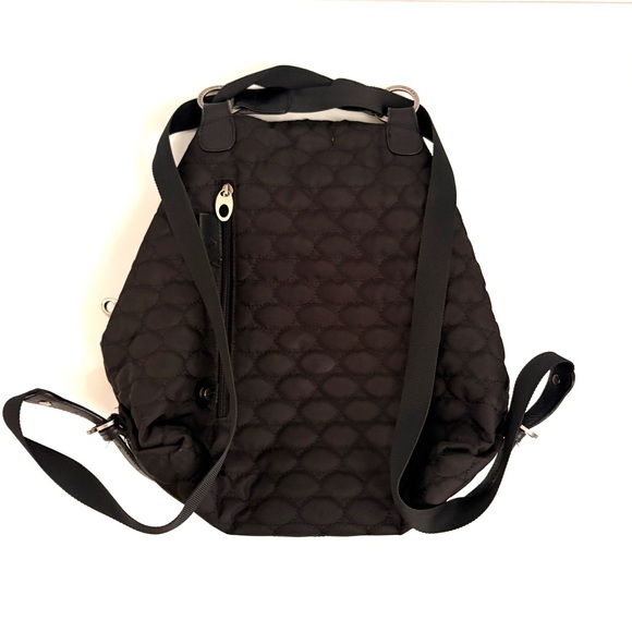 Mosey | Women’s Black Quilted Convertible Adjustable Shoulder Bag Backpack - Picture 2 of 9